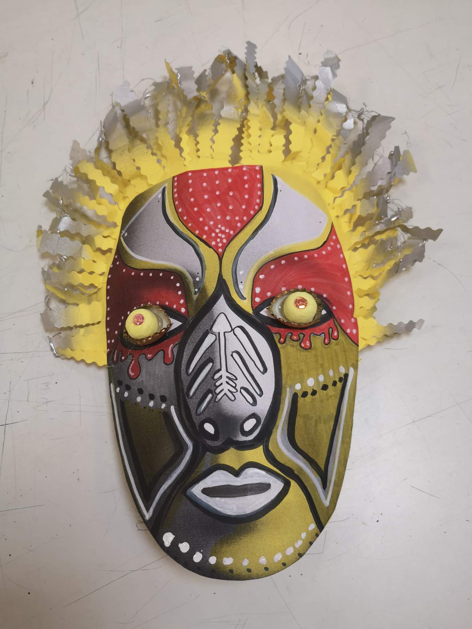 Visuel : Travail sur le thme du masque par les lves de Mme DEGERT.