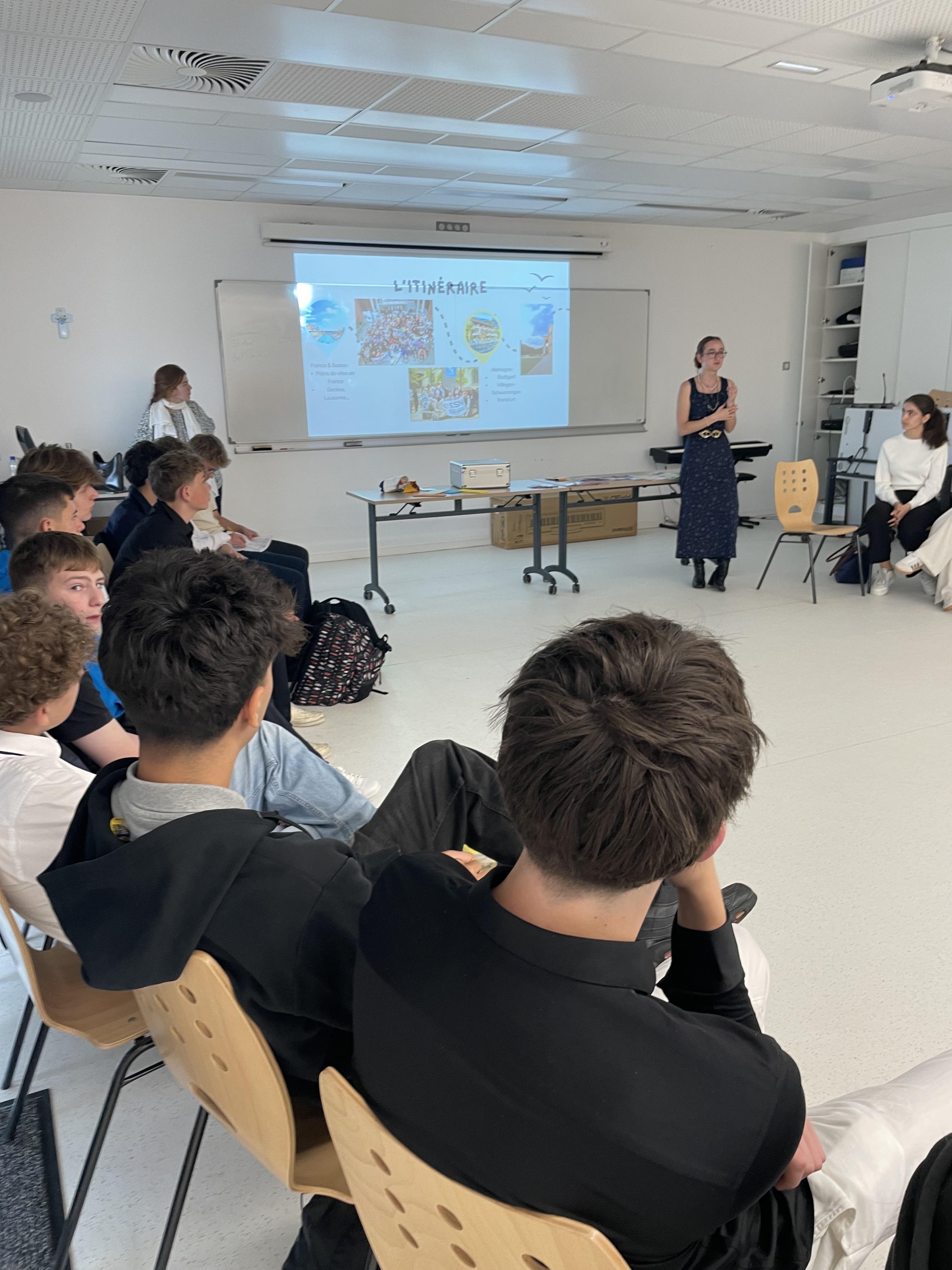 Visuel : Echanges transfrontaliers : intervention au lyce