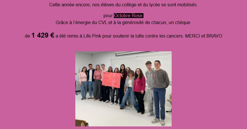 Visuel : Octobre Rose