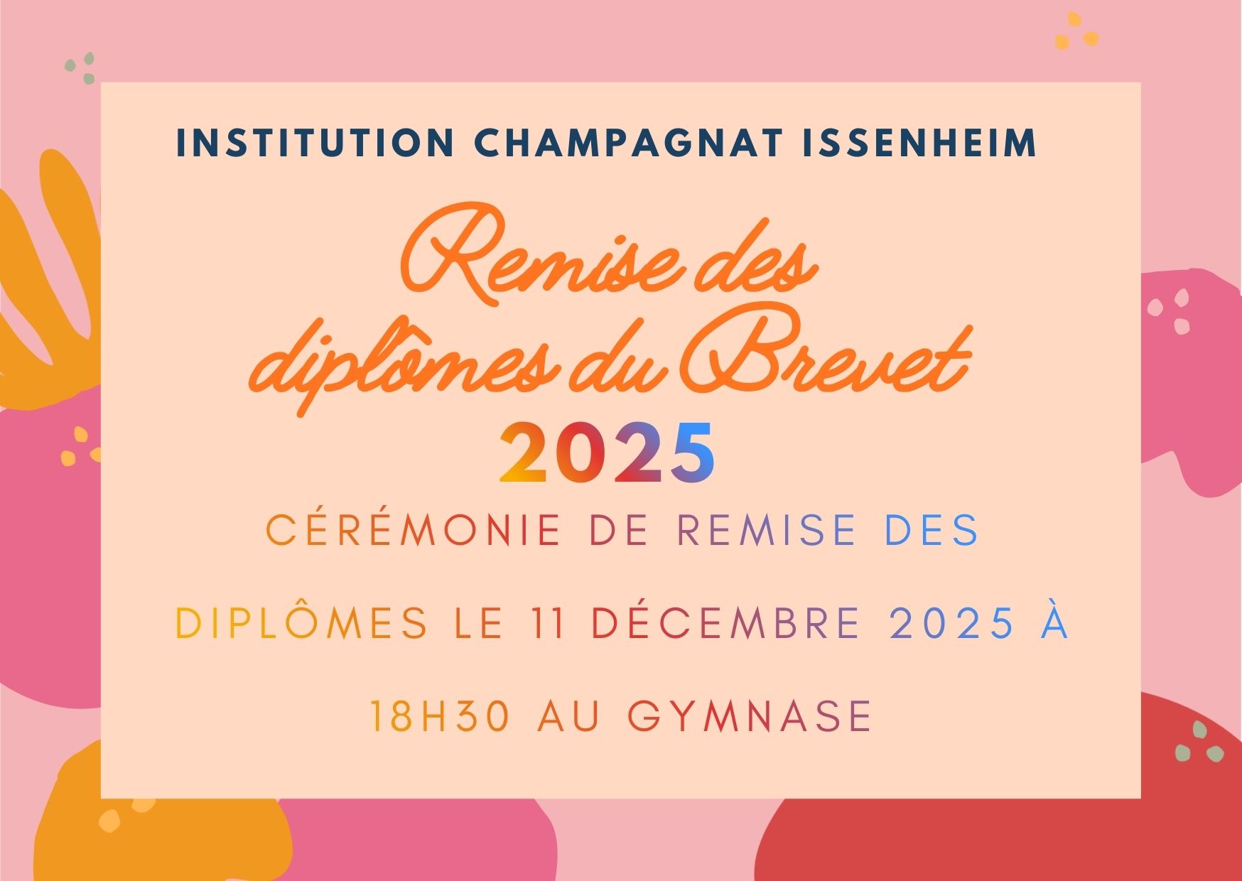 Visuel : Remise des Diplmes du Brevet