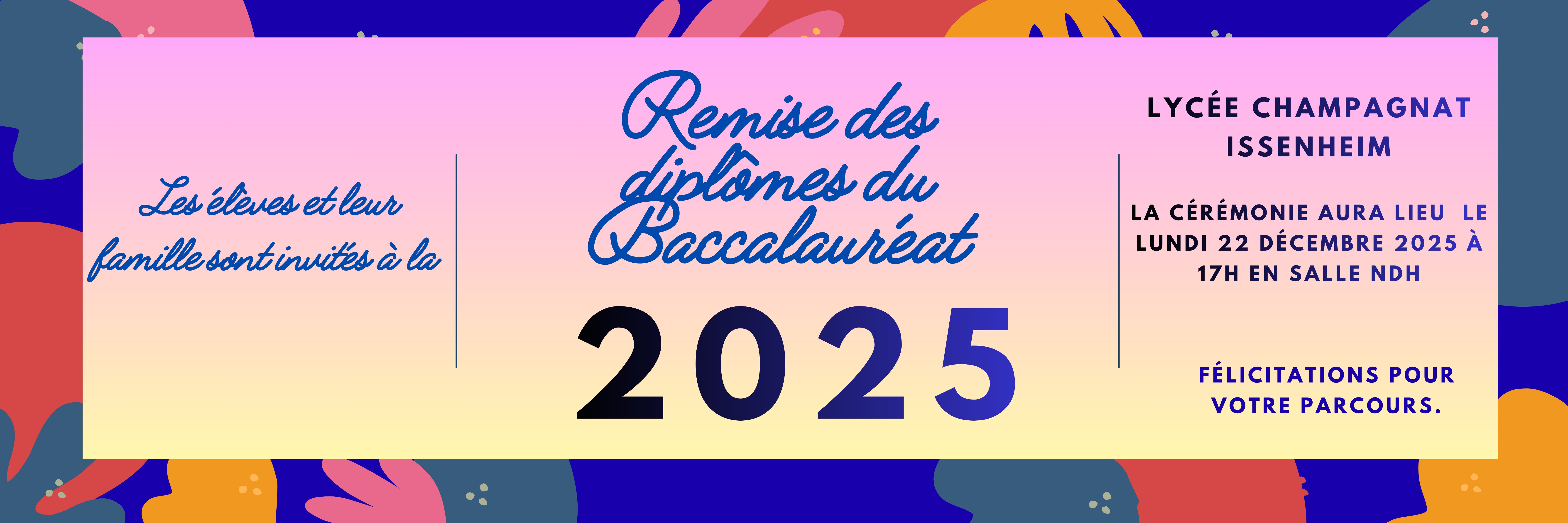 Visuel : Remise des dipl�mes du baccalaur�at