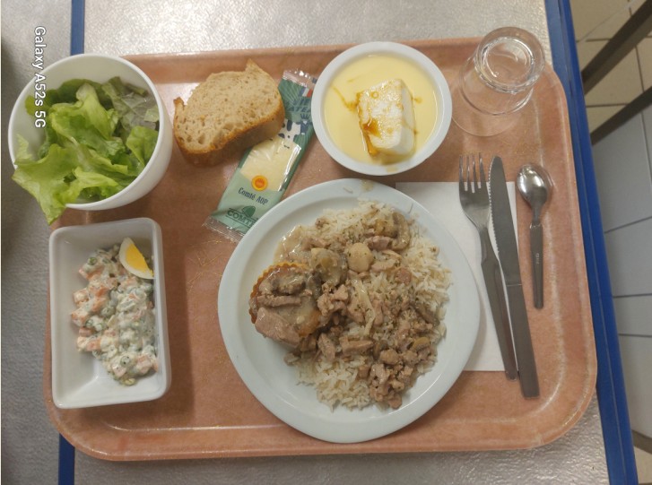 Visuel : Plateau type repas du jour